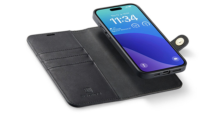 DG.Ming 2v1 odnímatelné flipové pouzdro pro iPhone černé